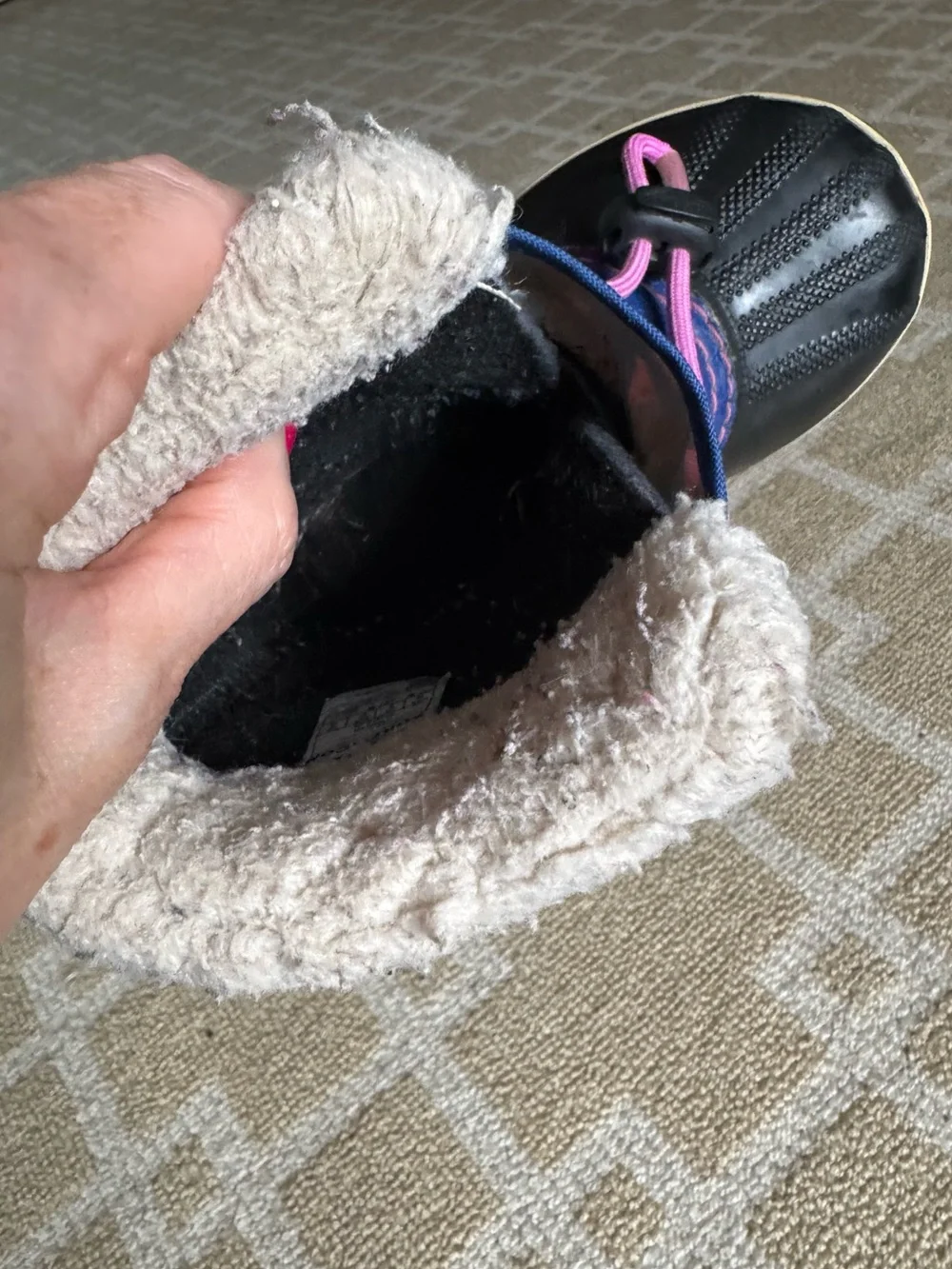 Sorel Yoot Pac Nylon Waterproof Insulated Snow Boots Blue Pink Girls Size 10